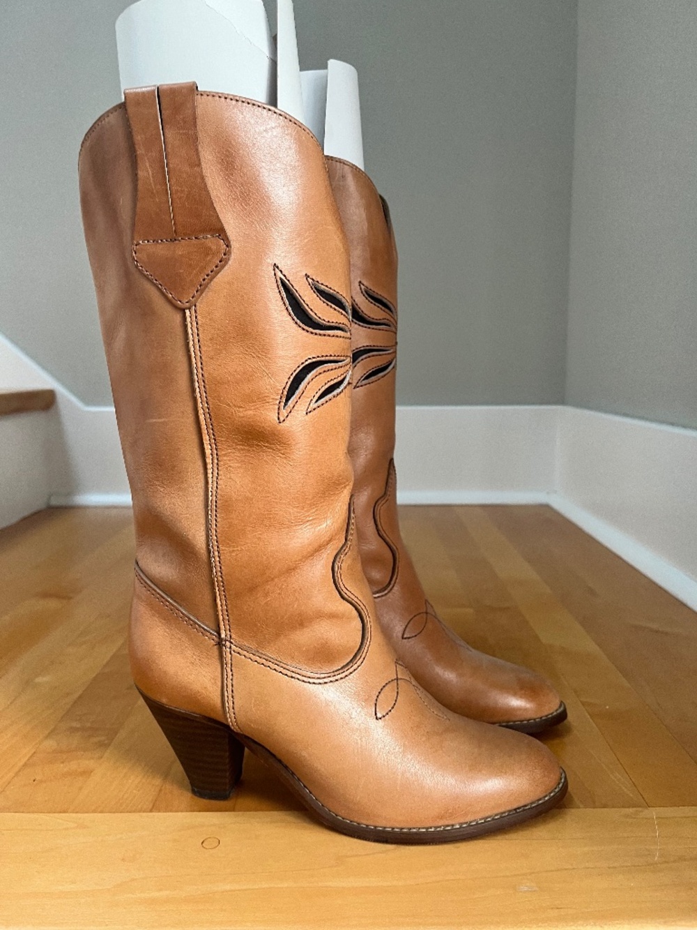Vintage Leather Boots, Size 6.5, Made in Canada